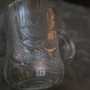 Vintage Arcoroc Coffee / Tea Mug/Cup Glass Canterbury Crocus Floral -